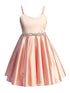 Just Kids Girls Satin Dress with Rhinestone Belt and Sheer Embroidered Bolero, Sizes 4-14 - SophiasStyle.com